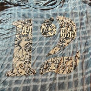 Casual Blue Graphic Tee